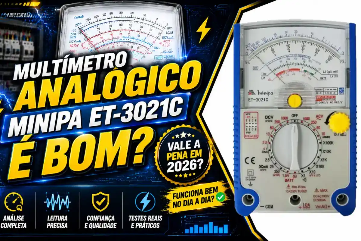 Multímetro Analógico Minipa ET-3021C é bom? Vale a pena em 2026?