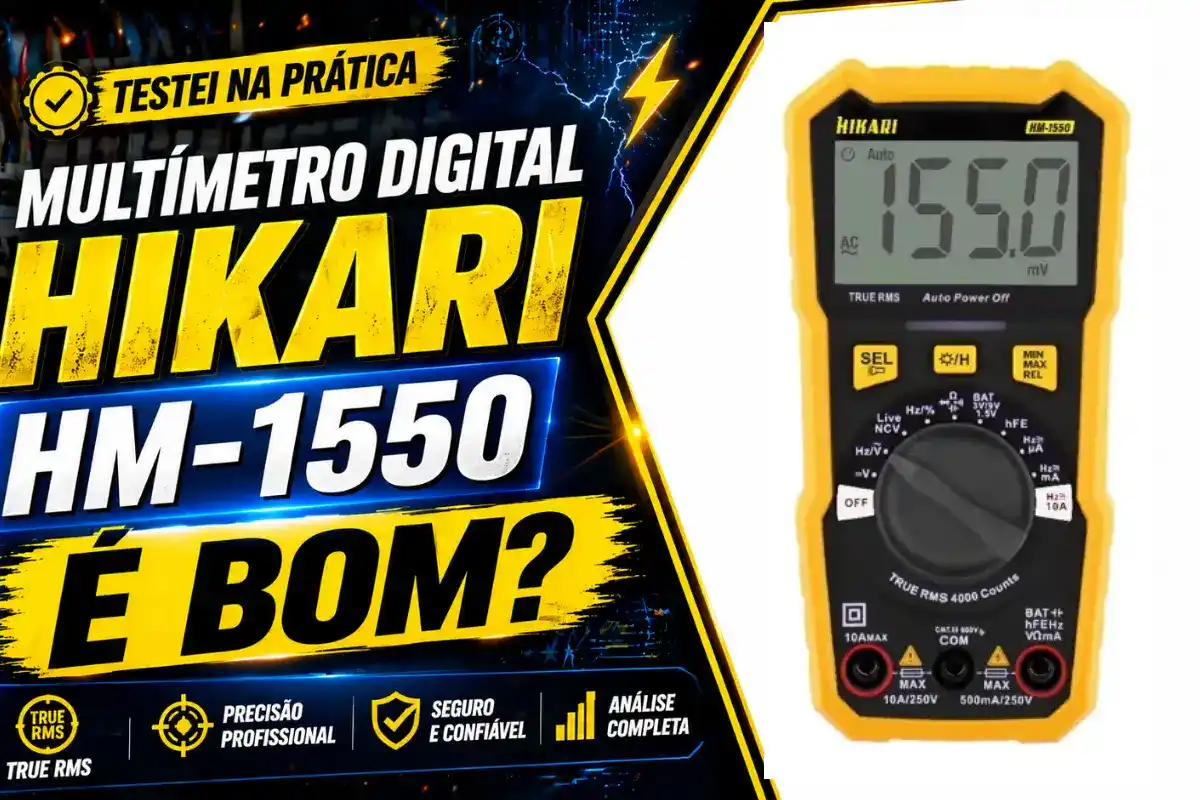 Multímetro Digital Hikari HM-1550 True RMS é bom? Vale a pena?