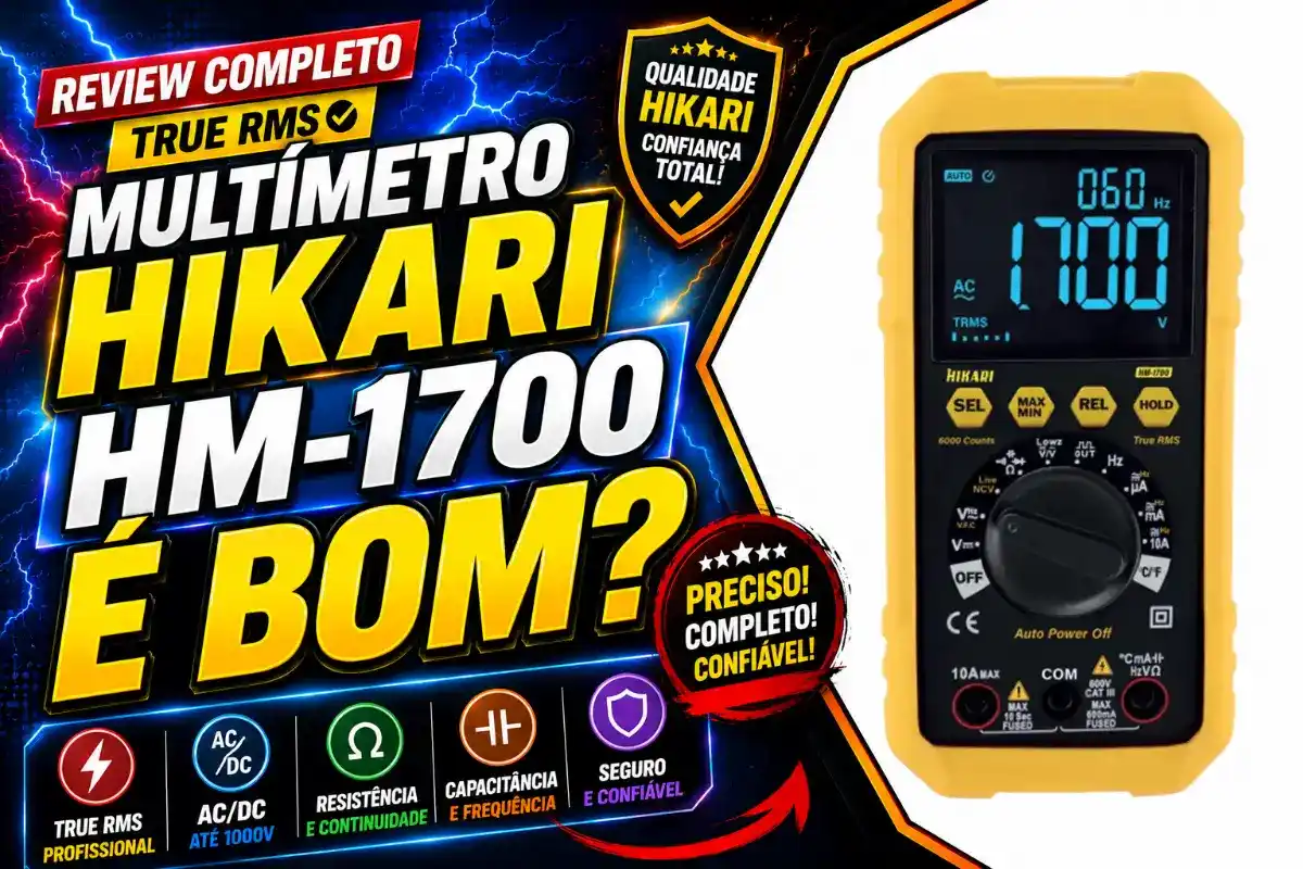 Multímetro Hikari HM-1700 True RMS é Bom? Review completo